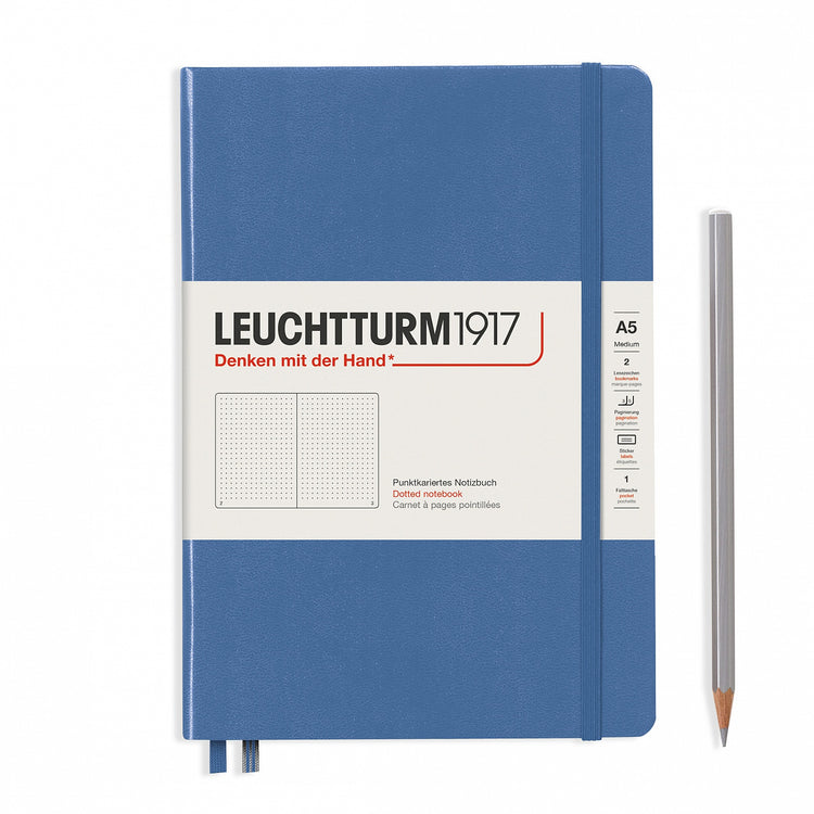 Leuchtturm1917 Hardcover A5 Medium Notebook Denim - Dotted