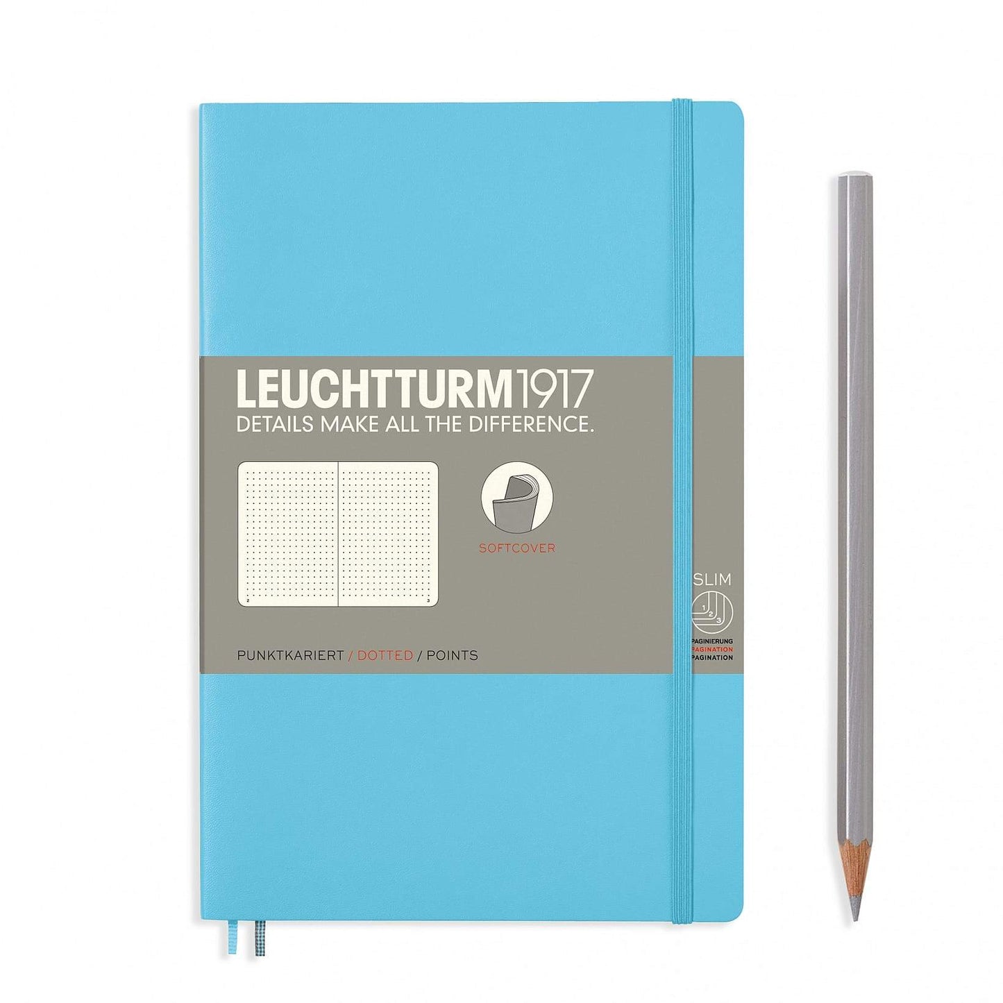 Leuchtturm1917 Softcover B6+ Notebook Ice Blue - Dotted