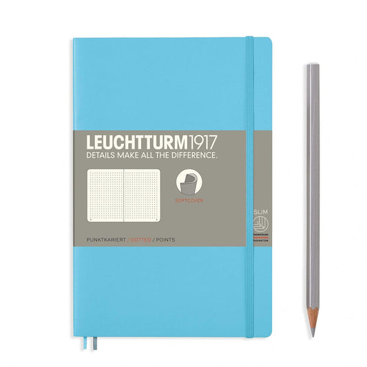 Leuchtturm1917 Kulit lembut B6+ Notebook Ice Blue - Bertitik