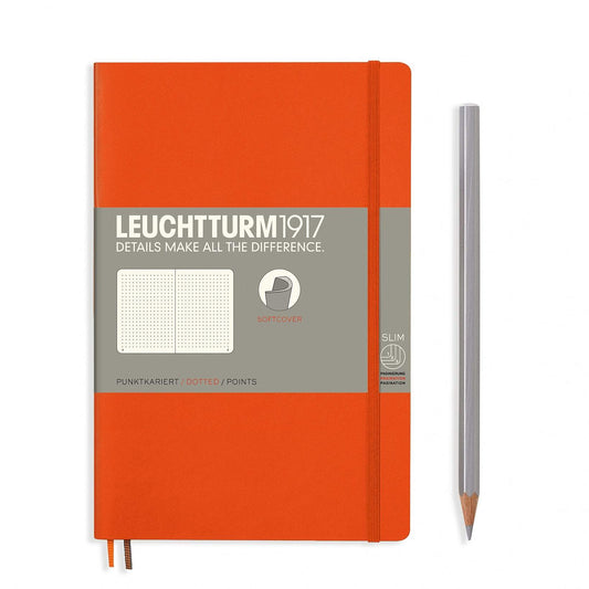 Leuchtturm1917 Softcover B6+ 笔记本橙色 - 点缀