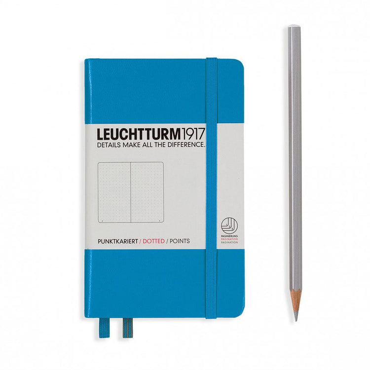 Leuchtturm1917 Hardcover A6 Pocket Notebook Azure - Dotted