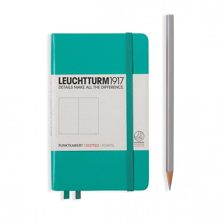 Leuchtturm1917 Hardcover A6 Pocket Notebook Emerald - Dotted