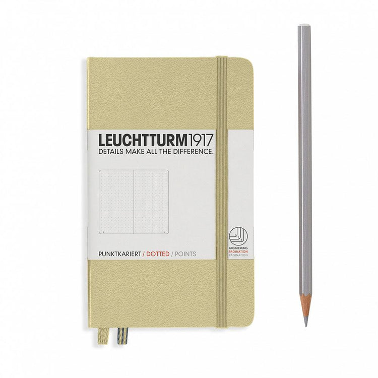Leuchtturm1917 Hardcover A6 Pocket Notebook Sand - Dotted