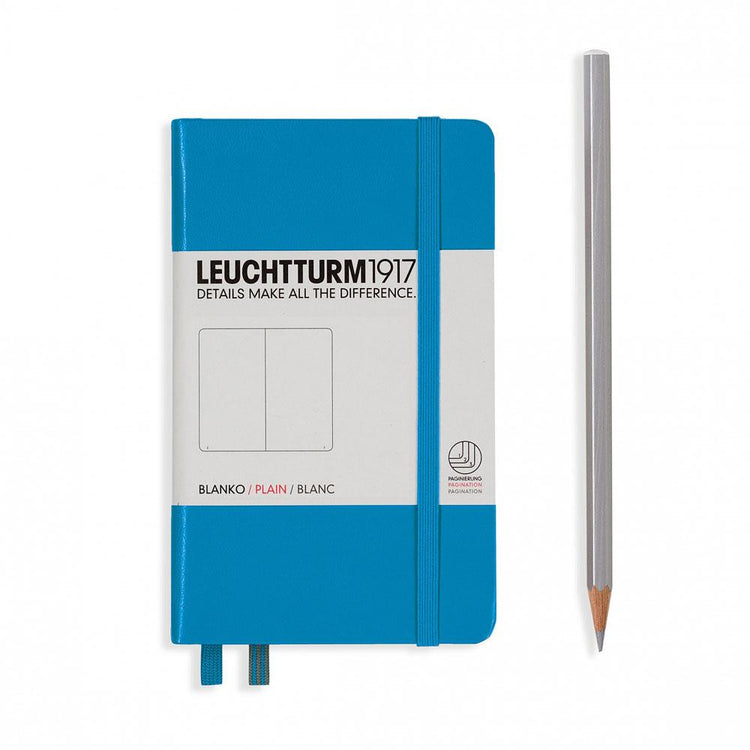 Leuchtturm1917 Hardcover A6 Pocket Notebook Azure - Plain