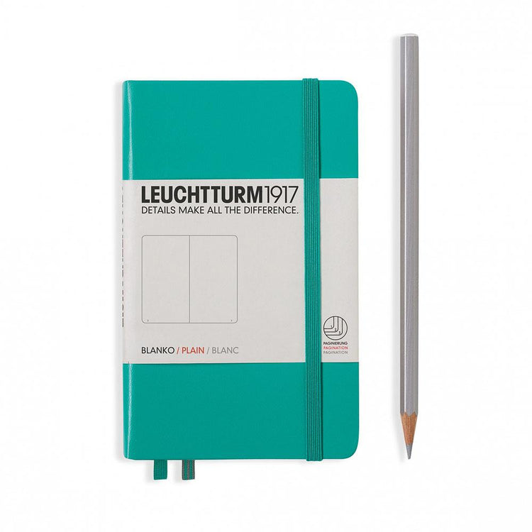 Leuchtturm1917 Hardcover A6 Pocket Notebook Emerald - Plain