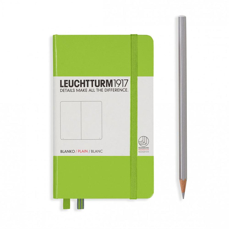 Leuchtturm1917 Hardcover A6 Pocket Notebook Lime - Plain