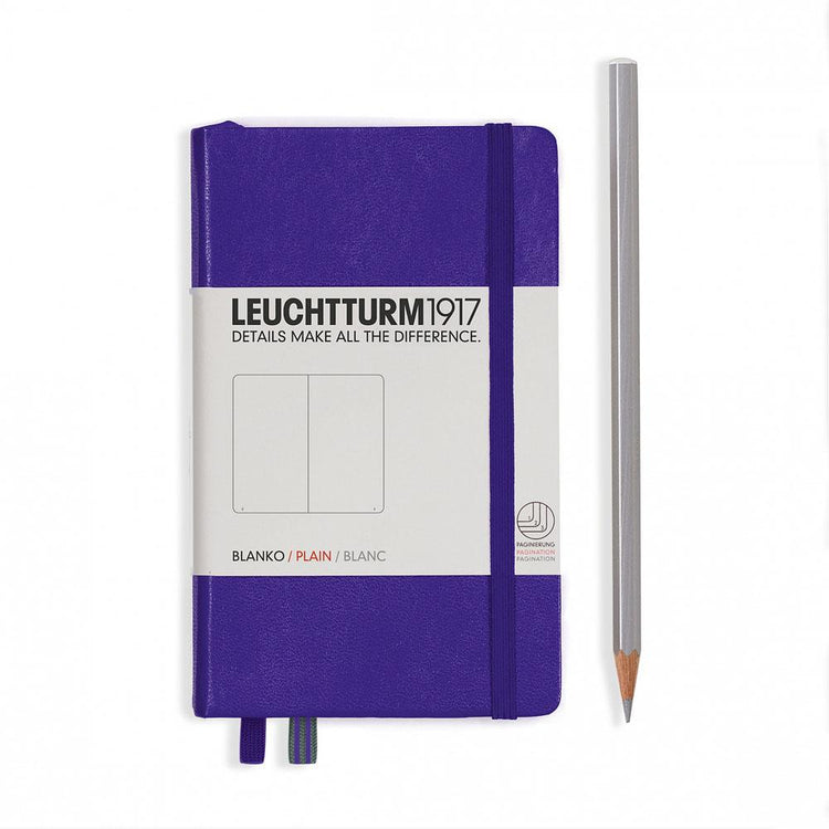 Leuchtturm1917 Hardcover A6 Pocket Notebook Purple - Plain