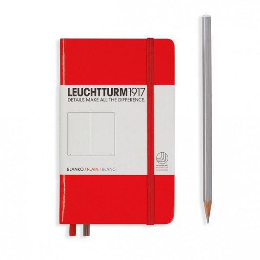 Leuchtturm1917 精装 A6 袖珍笔记本红色 - 纯色