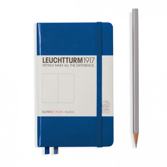 Leuchtturm1917 Kulit Keras A6 Pocket Notebook Royal Blue - Plain