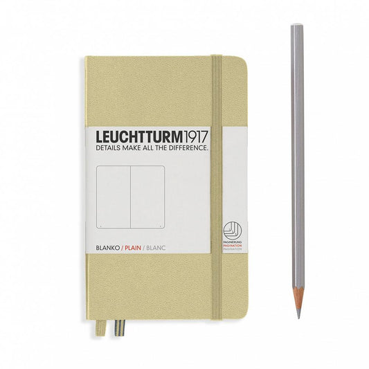 Leuchtturm1917 Kulit Keras A6 Poket Notebook Pasir - Plain