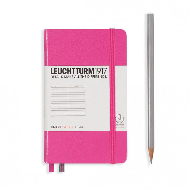 Leuchtturm1917 Hardcover A6 Pocket Notebook New Pink - Ruled