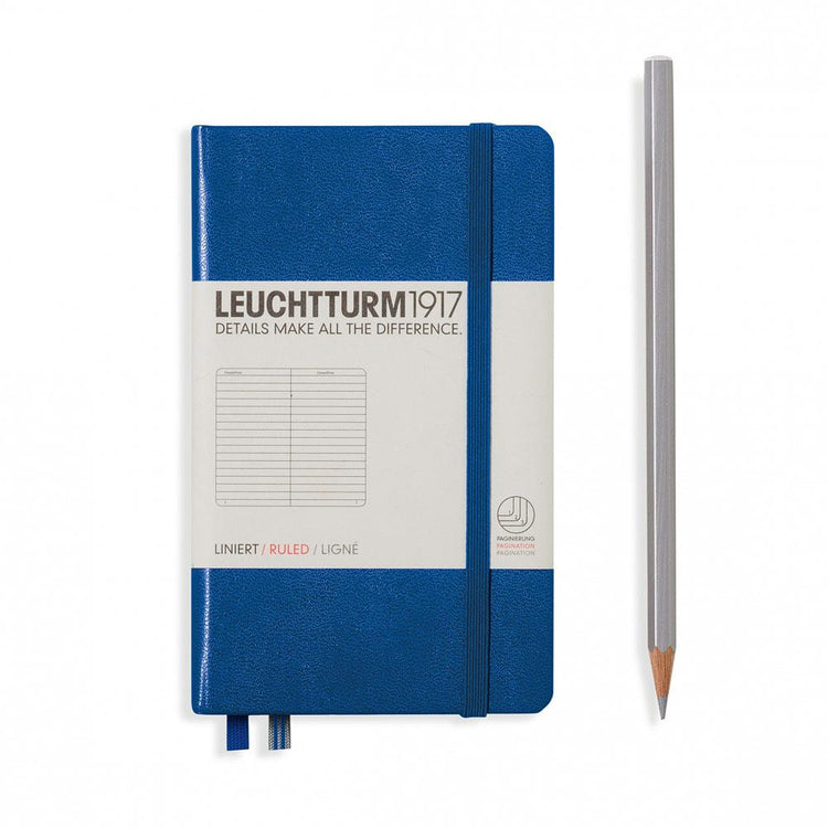 Leuchtturm1917 精装 A6 袖珍笔记本宝蓝色 - 直纹