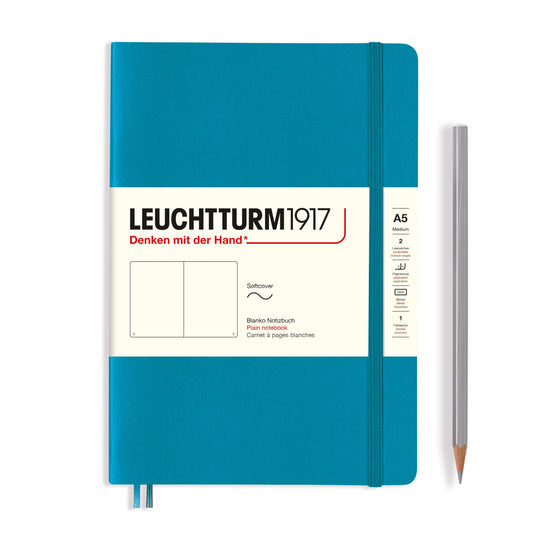 Leuchtturm1917 Softcover A5 Medium Notebook Ocean - 纯色