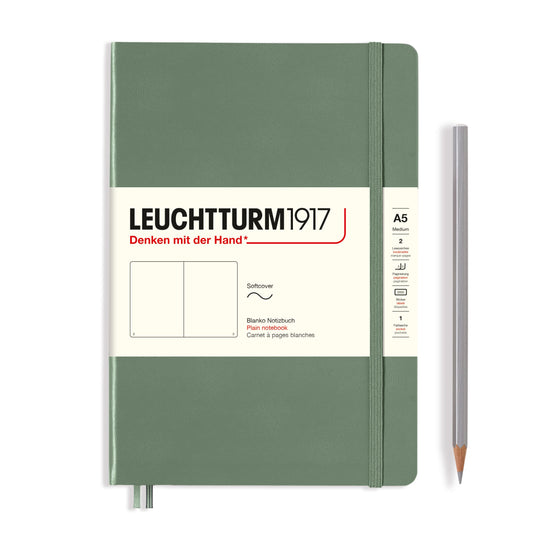 Leuchtturm1917 Softcover A5 中号笔记本橄榄色 - 纯色