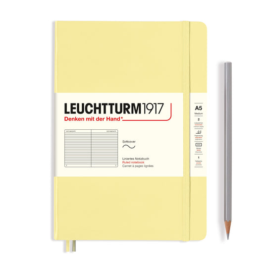 Leuchtturm1917 Softcover A5 Medium Notebook Vanilla - Ruled