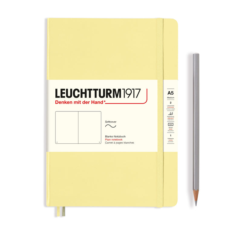 Leuchtturm1917 Softcover A5 Medium Notebook Vanilla - Plain
